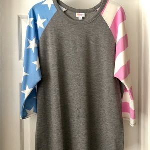 Lularoe Randy NEW Flag Stars Stripes Sz XL